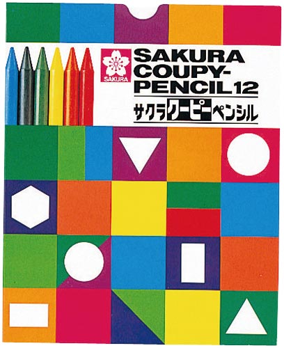 クーピーペンシル１２色　紙箱入