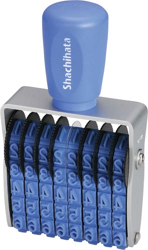 エルゴグリップ　回転ゴム印　欧文８連２号　ゴシック