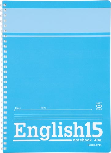 ソフトリングノート　Ｂ５　英語罫１５段　４０枚