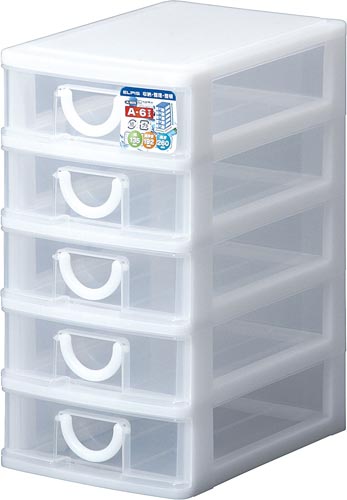 エルピスＡ６　浅型５段　白　３個入