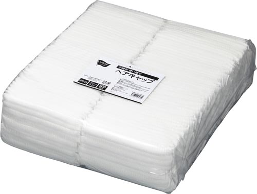 不織布使い捨てヘアキャップ　ホワイト５００枚×１６