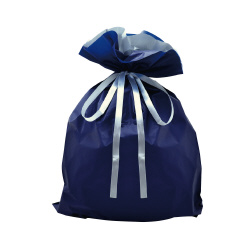 巾着袋　ネイビー　４５０×５６０＋１２０　１Ｐ