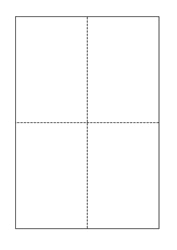 伝票用紙Ａ４白紙(十字４分割）ミシン目入り