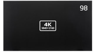98型パブリック液晶ディスプレイ/3840×2160/USB Type-C、ミニD-Sub15ピン、HDMI、RS-232C、ステレオミニジャック/ブラック/スピーカ/〔3年保証〕