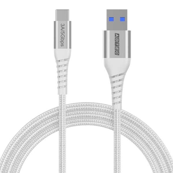 USB3.0 Type-A to C ケーブル (36W出力 / 5Gbps / 2.0m) ホワイト