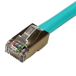 カテゴリ5e STPケーブル 単線 クロス 薄青 4m