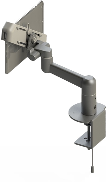 対角固定式タブレット搭載用 2軸タイプ 平行移動型アーム 本体ユニット（シルバー）