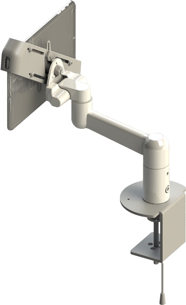 対角固定式タブレット搭載用 2軸タイプ 平行移動型アーム 本体ユニット（ホワイト）