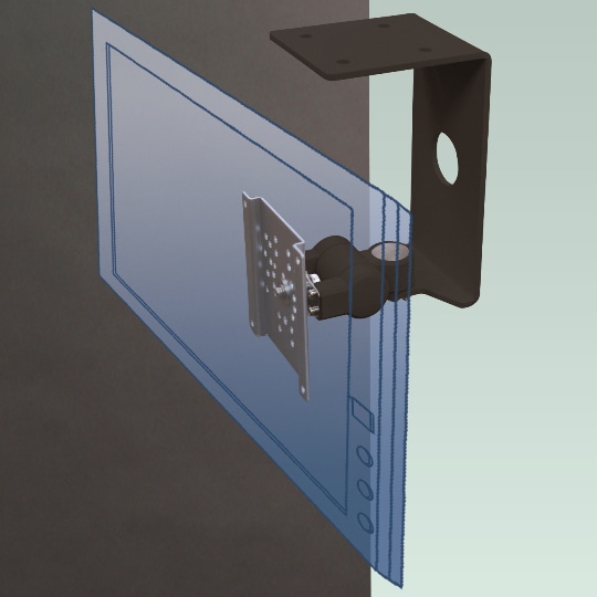 天吊り用固定金具（ブラック 5.5Kg対応）