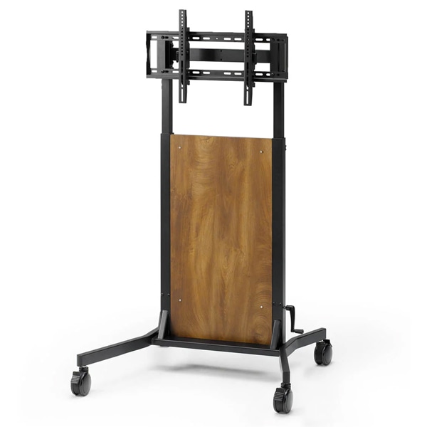 ディスプレイスタンド カブト KBT11 黒色 背面収納スペース付 キャスター付 ディスプレイ取付金具付 ディスプレイ推奨サイズ ～100型