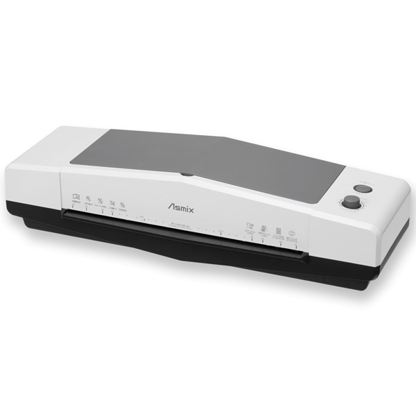 4ローラーラミネーター ウォームアップ35秒 加工時間33秒 A3対応 100/150ミクロン対応 最大ラミネート厚0.6mm 最大ラミネート幅325mm W515×D176×H122mm