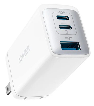 Anker PowerPort III 3-Port 65W Pod (USB PD充電器 USB-A & USB-C 3ポート)【独自技術Anker GaN II採用/PD対応/PPS規格対応/PSE技術基準適合】 (ホワイト)