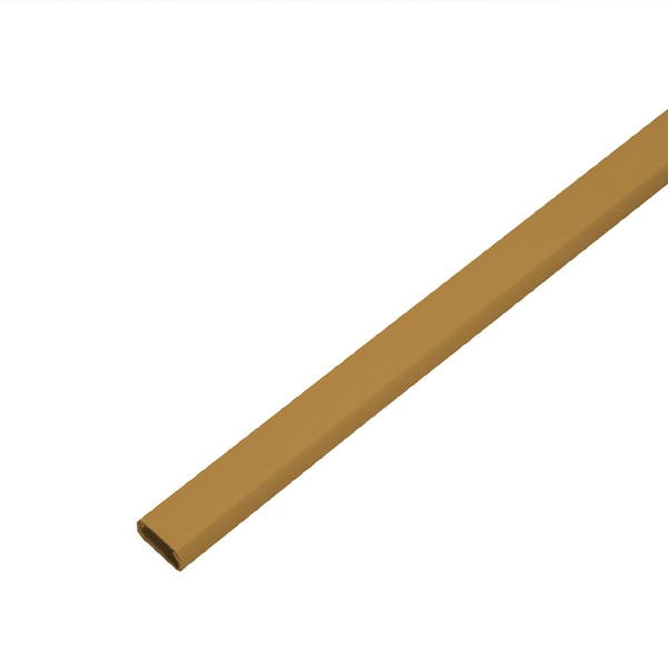 壁用フラットモール ストレート両面テープ付1m 幅17mm ブラウン