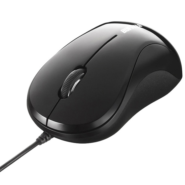 有線 光学式マウス 3ボタンタイプ Sサイズ ブラック