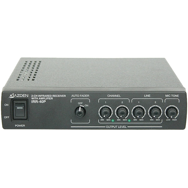 パワーアンプ内蔵2チャンネル赤外線ワイヤレスレシーバー