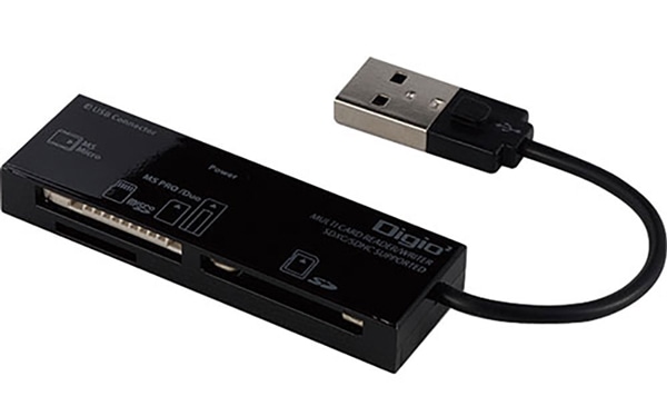 USB2.0 マルチカードリーダー・ライター ブラック