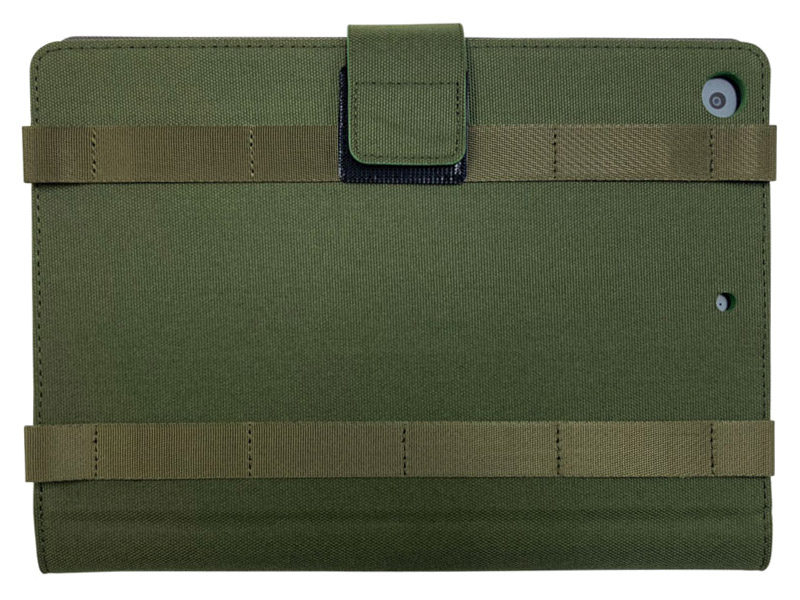 Apple iPad 第9～7世代（10.2インチ）対応 高耐久ナイロン保護ケース（カーキ）