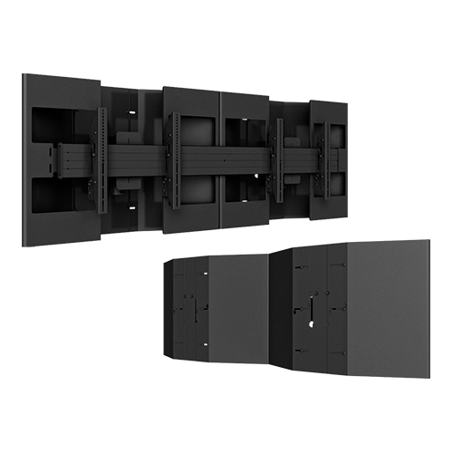 マルチディスプレイマウント屋外向け・自立/天吊共用タイプ・2画面