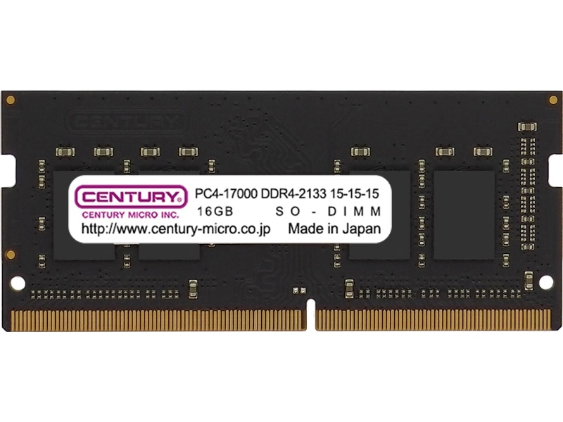 ノート用 PC4-17000/DDR4-2133 16GB 260pin SODIMM 1Rank 1.2v 日本製