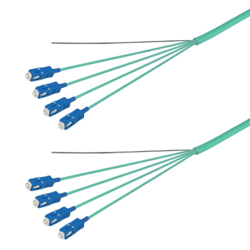 光ファイバーケーブル (OM3マルチモード/SC-SC/屋内用(補強)/4芯)【2m】