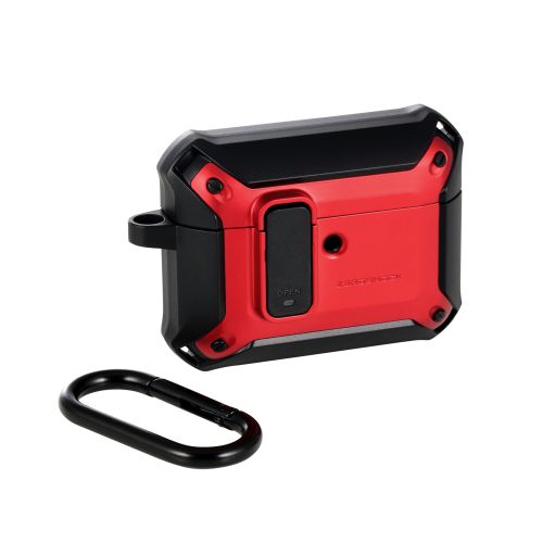AirPods Pro 3対応ZEROSHOCK Lockケース/カラビナ付/レッド