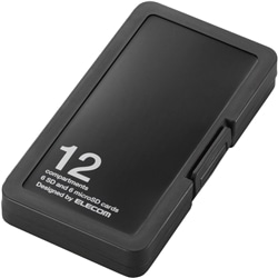 メモリカードケース/インデックス台紙付き/SD6枚+microSD6枚収納/ブラック