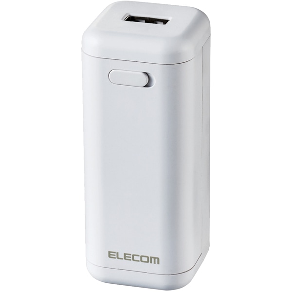 モバイルバッテリー/乾電池式/USB-A 1ポート/単3電池4本付属/ホワイト