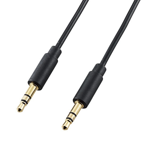 オーディオケーブル/ミニコンポ用/3.5φオス-3.5φオス/ブラック/2.0m