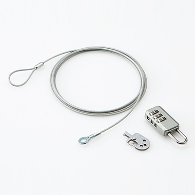 セキュリティワイヤー/ダイヤル式南京錠/マルチロックパーツ/通常キー