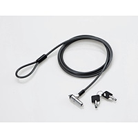 セキュリティワイヤー/超小型シリンダー錠/首振り90度/ヘッド部360度回転/マスターキー仕様