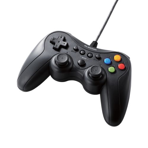 ゲームパッド/有線/Xinput/PS系配置/FPS仕様/メカニカルトリガー/スティックカスタマイズ対応/振動/ブラック