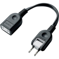 ACアダプタ用電源延長コード/2P/1個口/ブラック