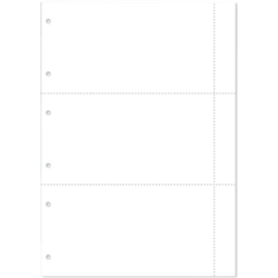 財務会計伝票用紙 A4白紙(3分割/パンチ穴) 100枚