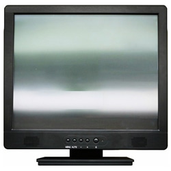 17型キャビネット式タッチパネルモニター 超音波表面弾性波方式 ブラック プライバシーシート付モデル