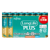 富士通 アルカリ乾電池 単4形 1.5V LR03F LongLife PLUS/8個パック