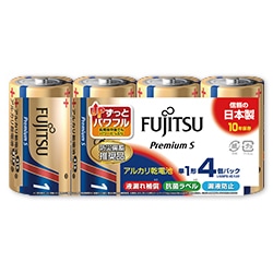 富士通 アルカリ乾電池 単1形 1.5V LR20F Premium S/4個パック
