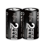 富士通 マンガン乾電池・黒 単2形 1.5V R14PU/2個パック