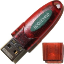 ハードウェアUSBキー ROCKEY4ND USBドングル（赤）(100-199)