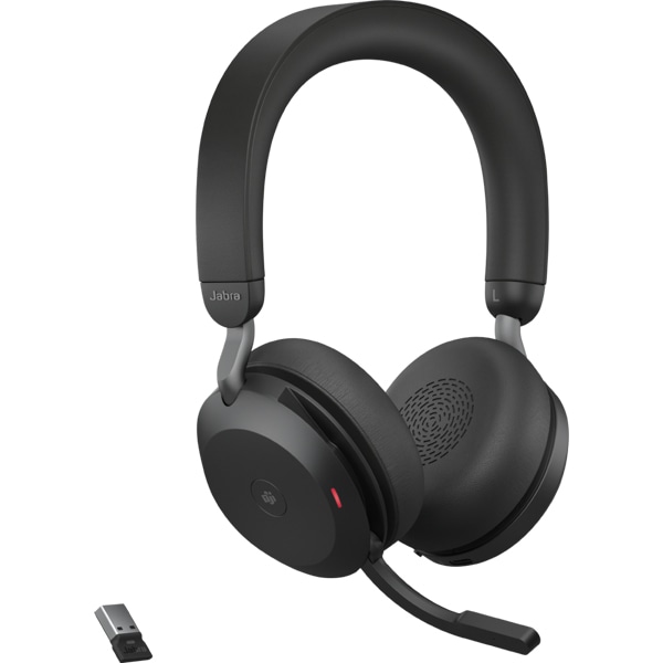 Jabra 無線ヘッドセット USB-A 両耳 MS認定「Jabra Evolve2 75 Link380a/390a MS Stereo Black」
