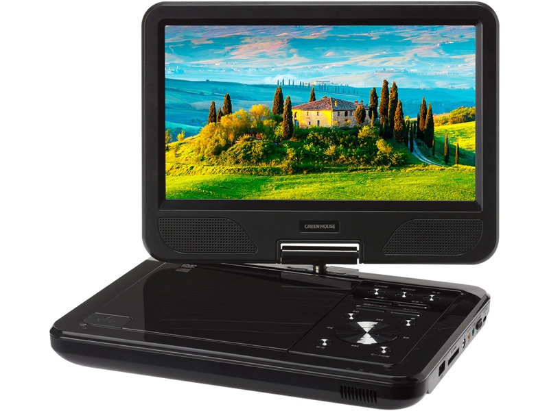 10.1型ワイド ポータブルDVDプレーヤー バッテリ ブラック