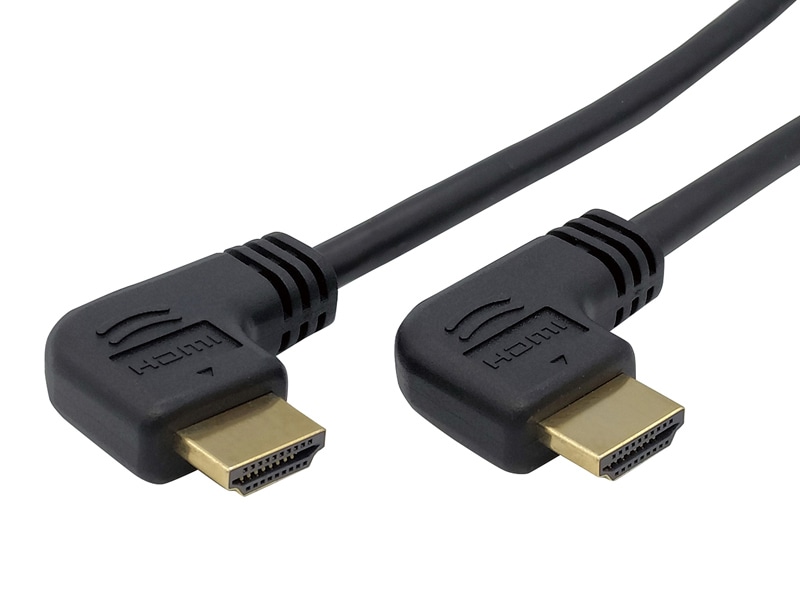 HIGH SPEED HDMI L字ケーブル（10.2Gbps） 2m ブラック