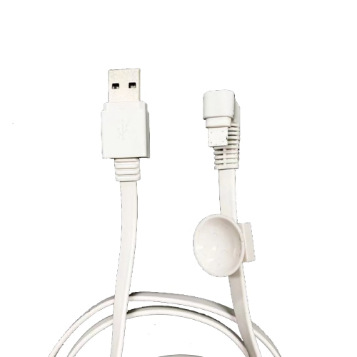 Lightning充電専用ケーブル USB-A to Lightning 急速充電2.4A対応 片面ケーブル ケーブル固定用吸盤付 U字 1m ホワイト