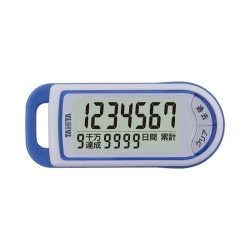 3Dセンサー搭載歩数計 最大99999999歩「億歩計」 ブルー