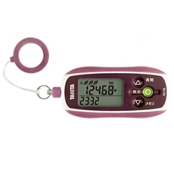 防犯ブザー付3Dセンサー搭載歩数計 パープル