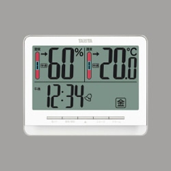 デジタル温湿度計<快適レベルを5段階でお知らせ> ホワイト