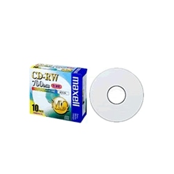 データ用CD-RW 1-4倍速 700MB 1枚ずつプラケース入り10枚パック プリンタブル