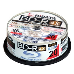 RiDATA 録画用BD-R 130分 20枚パック （スピンドル）