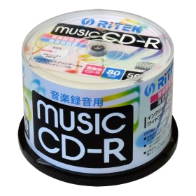 RiTEK 音楽用CD-R 80分 50枚パック