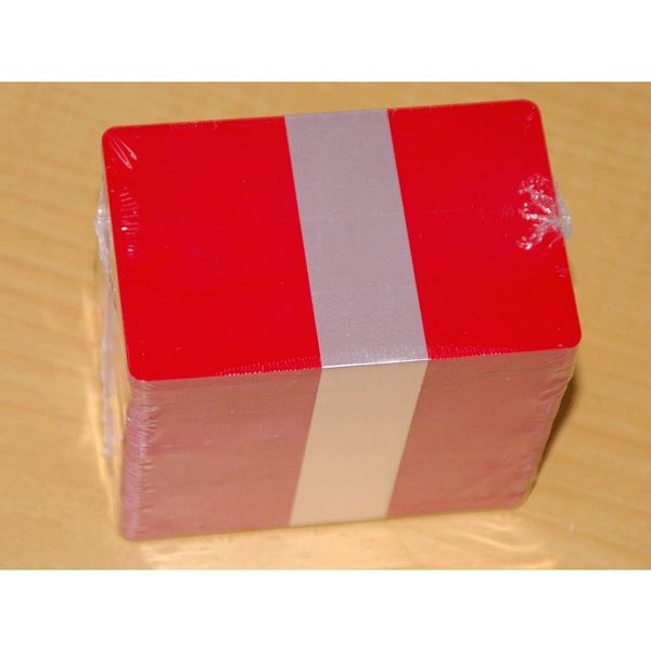 プラスチックカード(赤色) 100枚 0.76mm厚