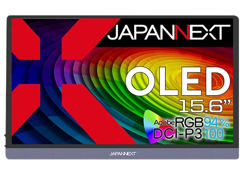 有機ELディスプレイ 15.6型/3840×2160/HDMI×1、USB-C×2/ブラック/スピーカー有/2年保証
